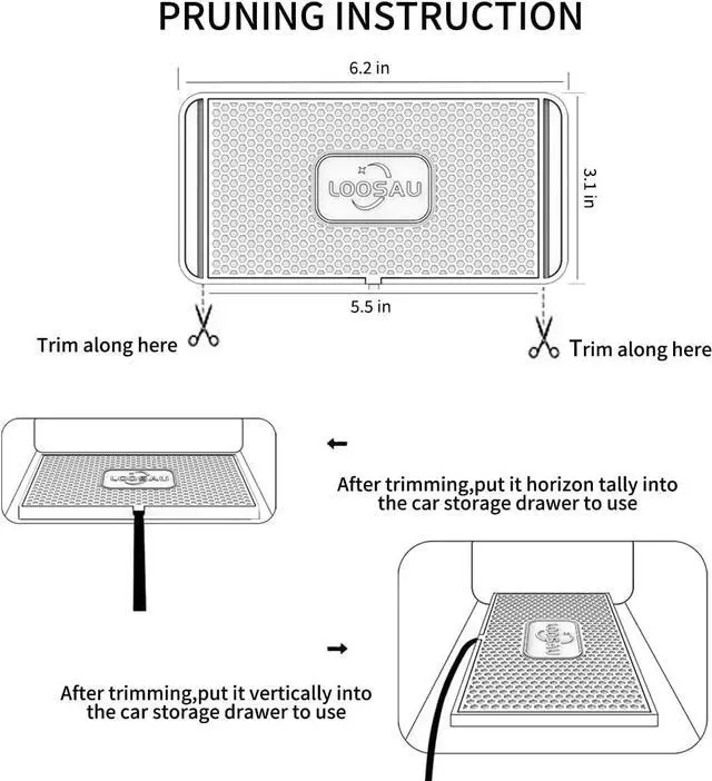 Alt view image 3 of 6 - Wireless car Charger Charging pad 15w Non Slip FastCharger for car Wireless Phone Charger for Android for iPhone 11/12/13/14/15/16 Pro Max Xs  Galaxy S20 S10+ Note 9LG