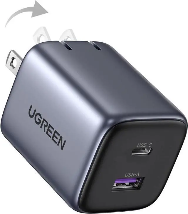 Main image of UGREEN 35W USB C Charger, Nexode 2-Ports GaN Foldable PPS Compact Fast Wall Charger Block for iPhone 16/15/14/13, Galaxy S25/S24/S23, Pixel 8 Pro/8/7, iPad, MacBook, Steam Deck