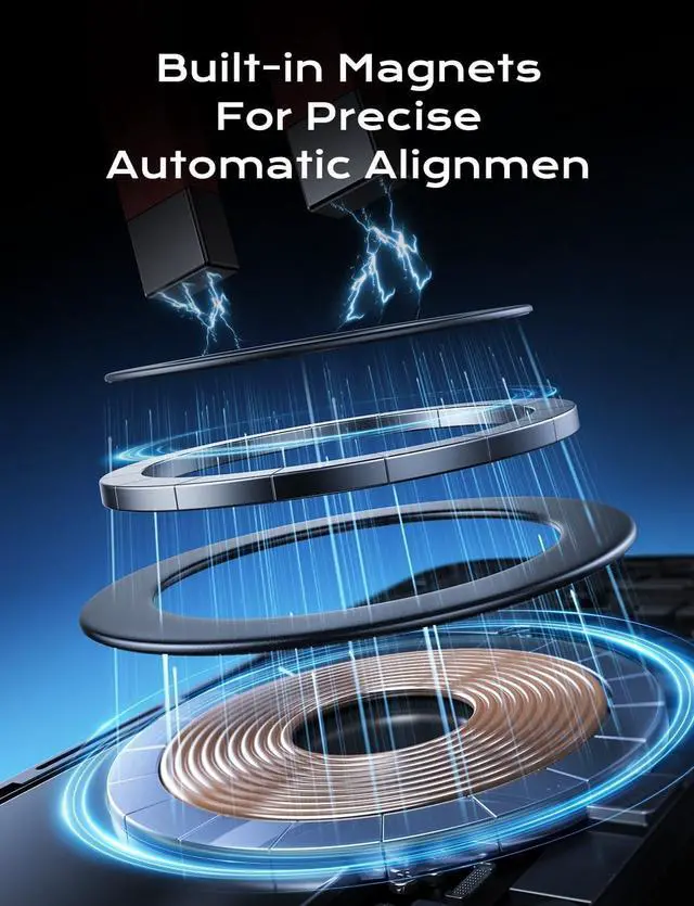 Alt view image 4 of 7 - LISEN for MagSafe Sticker Magnetic Ring for iPhone 16 Phone Case Magsafe Accessories Universal Magnetic Wireless Charger Conversion Kit for iPhone 16 Pro Max 15 14 13-12 Series,Samsung and More 2 Pack