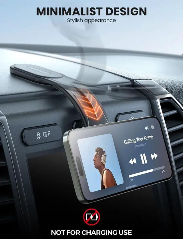Alt view image 2 of 7 - for MagSafe Car Mount Detachable Bendable Aluminum Arm Magnetic Phone Holder for Car20 Strong Magnets Cell Phone Mount for Car Dash Fit iPhone 16 15 14 13 Pro Max Mini Mag Safe Accessories
