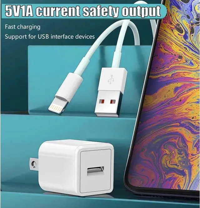 Alt view image 7 of 7 - Cube for iPhone Charger, 2 Set 3FT USB to Lightning Cable with USB Wall Charger Block Adapter Fast Charging High Speed Data Sync Cord Compatible with iPhone 14/13/12/11/XS/XR/X/8/7/5/SE2022/iPad
