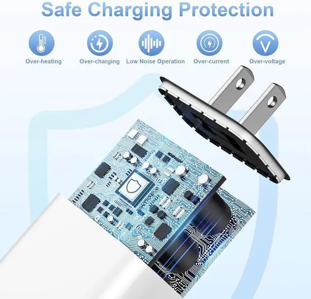 Alt view image 4 of 6 - Upgraded 2-in-1 Apple Watch Charger and iPhone Charger with Fast USB C Charging Cable [Apple MFi Certified] 20W Wall Charger Block - for Apple Watch Series SE/10/9/8/7/6&iPhone 14/13/12/11