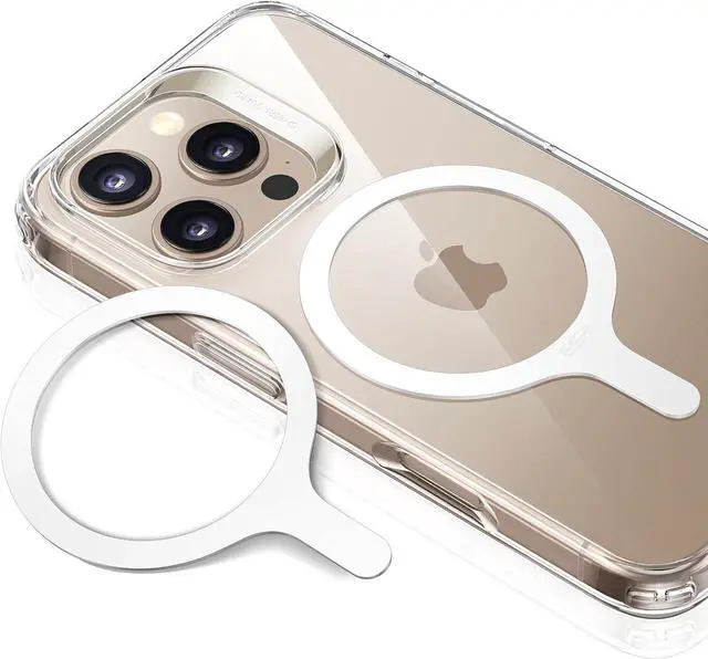 Main image of ESR Magnetic Ring 360, Compatible with MagSafe Ring, Universal Magnetic Conversion Kit Compatible with MagSafe Sticker, for iPhone 16/16e/15/14/13/12/11, Galaxy S24/S23/S22 and More, 2 Pack, White