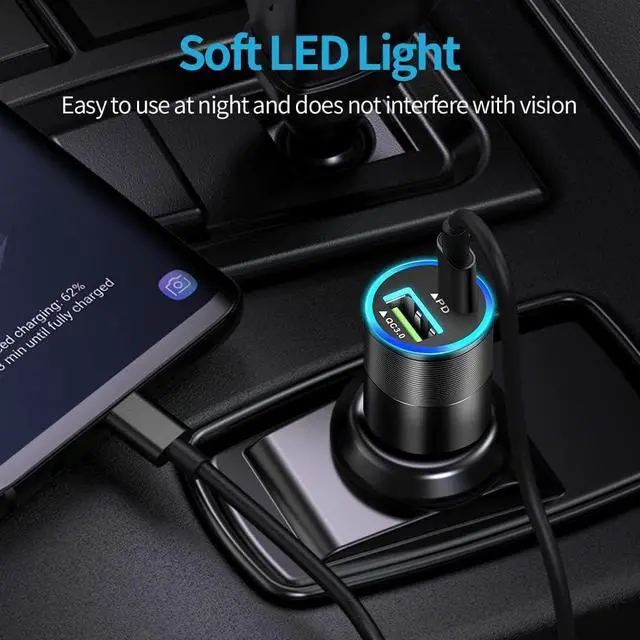 Alt view image 2 of 7 - USB C Fast Charger Kit for Google Pixel 9/9 Pro XL/8/8 Pro/7/7 Pro/6a/6 Pro/6/5a/4, Samsung Galaxy S24, Looptimo 30W PD&QC 3.0 Car Charging Adapter + 20W Wall Charger Block + 2 Pack Type C Cable 3.3ft