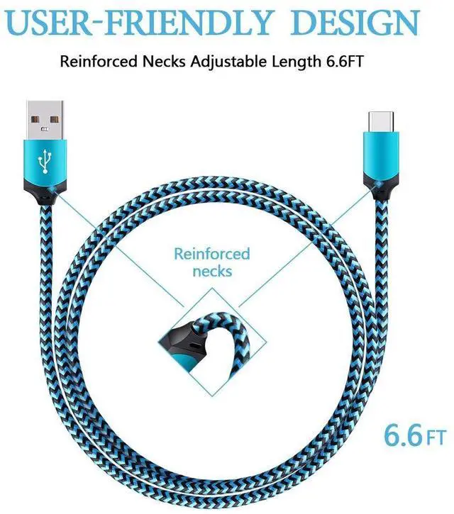 Alt view image 3 of 7 - USB C Cable for iPhone 17 Air 16e 16 15 Pro Max 15Pro, Type C Cable Fast Charging Phone Charger Braided Android Cord for Samsung Galaxy S25 S24 Ultra S23 A17 A16 5g A15 Google Pixel 9a 10 USBC Wire