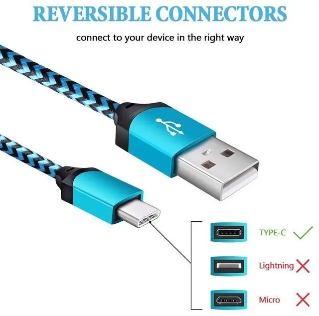 Alt view image 5 of 7 - USB C Cable for iPhone 17 Air 16e 16 15 Pro Max 15Pro, Type C Cable Fast Charging Phone Charger Braided Android Cord for Samsung Galaxy S25 S24 Ultra S23 A17 A16 5g A15 Google Pixel 9a 10 USBC Wire