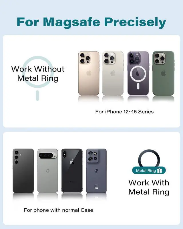 Alt view image 3 of 6 - Magnetic Cup Holder Phone Cradle for Magsafe [Powerful Magnet] Flexible Tri-Pivot Cup Phone Holder for Car Tesla Truck SUVs Compatible with iPhone 16 15 14 13 12  and All Phones