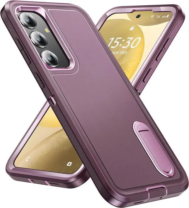 Main image of BaHaHoues for Samsung Galaxy S24 Plus Case, Samsung S24 Plus Phone Case with Built in Kickstand, Shockproof/DropProof Military Grade Protective Cover for Galaxy S24 Plus 5G (Night Purple/Baby Pink)