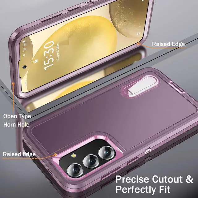Alt view image 7 of 7 - BaHaHoues for Samsung Galaxy S24 Plus Case, Samsung S24 Plus Phone Case with Built in Kickstand, Shockproof/DropProof Military Grade Protective Cover for Galaxy S24 Plus 5G (Night Purple/Baby Pink)