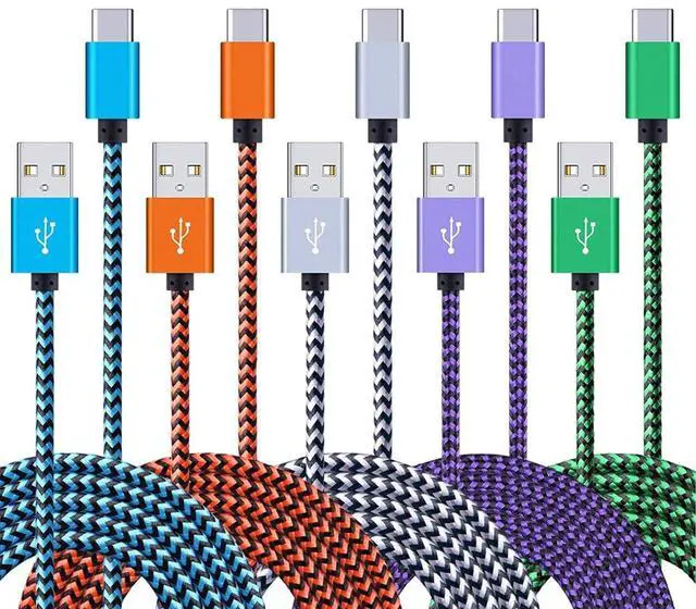 Main image of 5Pack 6ft USB A to Type C Charger Cable Fast Charging Cord for Samsung Galaxy S24 A55 A35 A15 A14 A54 A53 A23 A13 A03s 5G A73 A02s A12 A20 A21 A30 A32 A42 A52 A50 A51 A10e A60 A70 A71, Z Fold5/4/3/2