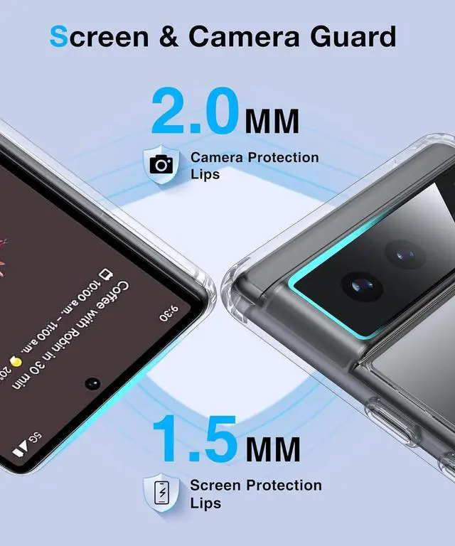 Alt view image 5 of 7 - [NO.1 Magnetic for Google Pixel 6 Case with MagSafe [Anti-Yellowing][Slim Fit][Military Grade Drop Tested] Transparent Slim Case Soft Silicone Bumper for Google Pixel 6 Phone Case,Clear