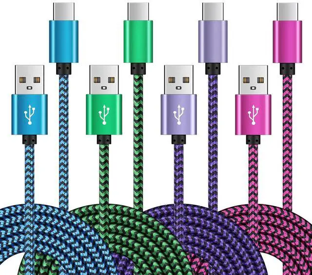 Main image of 6FT Fast Cable for Samsung Galaxy A36 A26 5G, Phone Charger Power Cord Charging Wire for S25 Plus Ultra S25+ S24 S23 S23+ Plus Ultra S22 S21 S20 FE S10, 4Pack USB A to Type C Cable