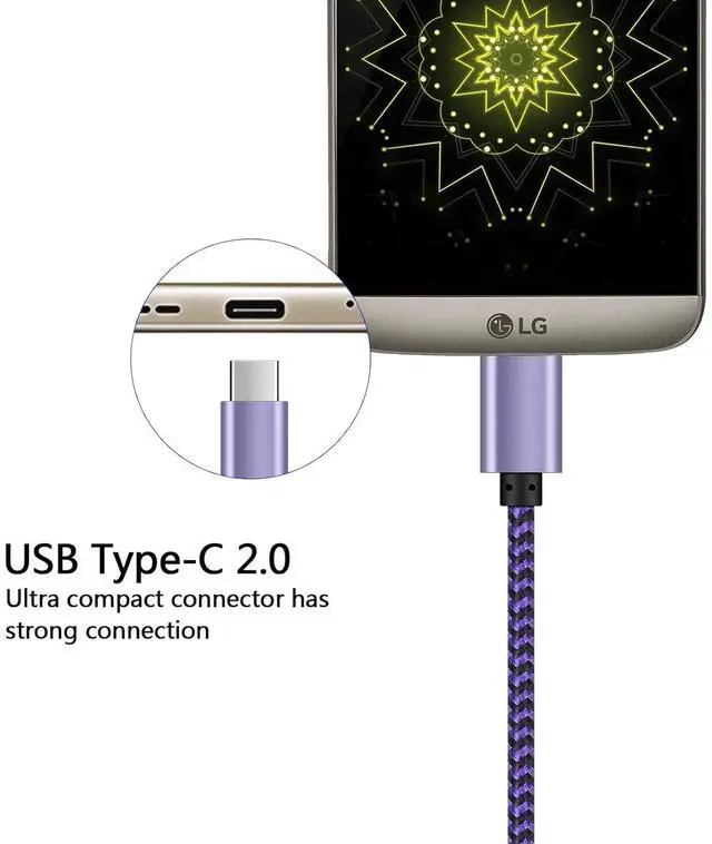 Alt view image 5 of 7 - 5Pack 6ft USB A to Type C Charger Cable Fast Charging Cord for Samsung Galaxy S24 A55 A35 A15 A14 A54 A53 A23 A13 A03s 5G A73 A02s A12 A20 A21 A30 A32 A42 A52 A50 A51 A10e A60 A70 A71, Z Fold5/4/3/2