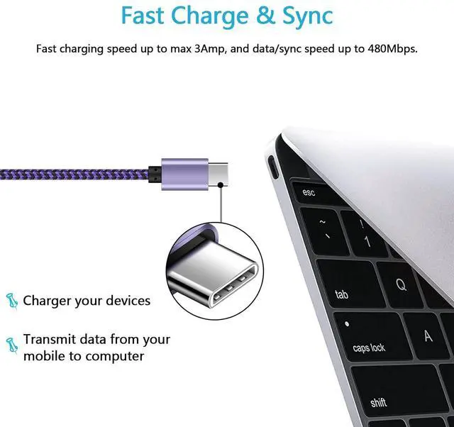 Alt view image 6 of 7 - 5Pack 6ft USB A to Type C Charger Cable Fast Charging Cord for Samsung Galaxy S24 A55 A35 A15 A14 A54 A53 A23 A13 A03s 5G A73 A02s A12 A20 A21 A30 A32 A42 A52 A50 A51 A10e A60 A70 A71, Z Fold5/4/3/2