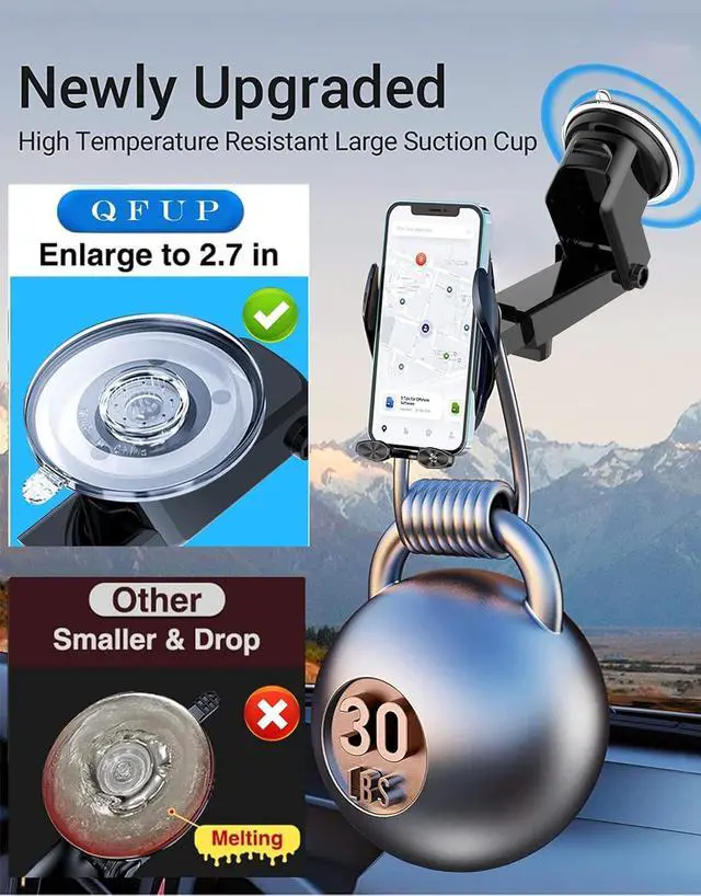 Alt view image 3 of 7 - Wireless Car Charger Mount, Fast Charging Auto Clamping 15W Intelligent Dual Control Induction Car Phone Holder Mount Wireless Charging Compatible with All iPhone Android Smartphone