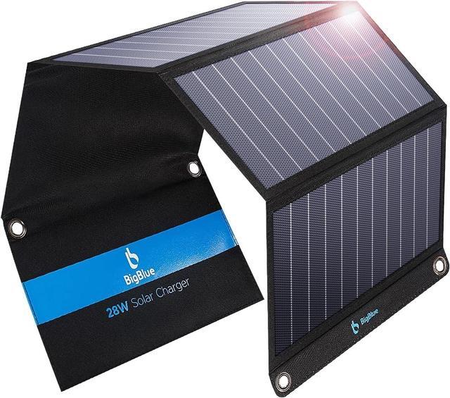 Main image of [Upgraded] BigBlue 3 USB Ports 28W Solar Charger(5V/4.8A Max), Portable Foldable Solar Panel for Camping, IP44 Waterproof, Compatible with iPhone 11/XS/XS Max/XR/X/8/7, iPad, Samsung Galaxy LG etc.