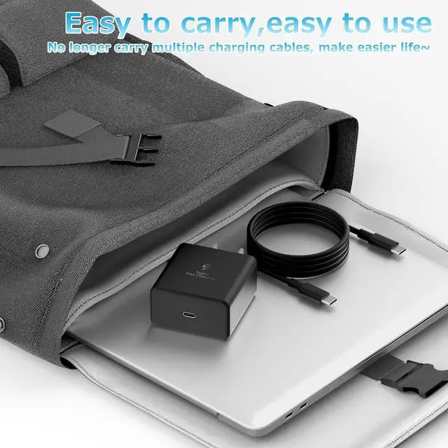 Alt view image 7 of 7 - 2Pack 45W USB-C Charger, 45 Watt USB C Charger, Super Fast Charger with 6.6FT USB Type C Cable for Samsung Galaxy S24 S23 Ultra/S23+/S22 Ultra/S22+/S22/S20/Note 10/20/Z Fold (6.6FT-2Pack)