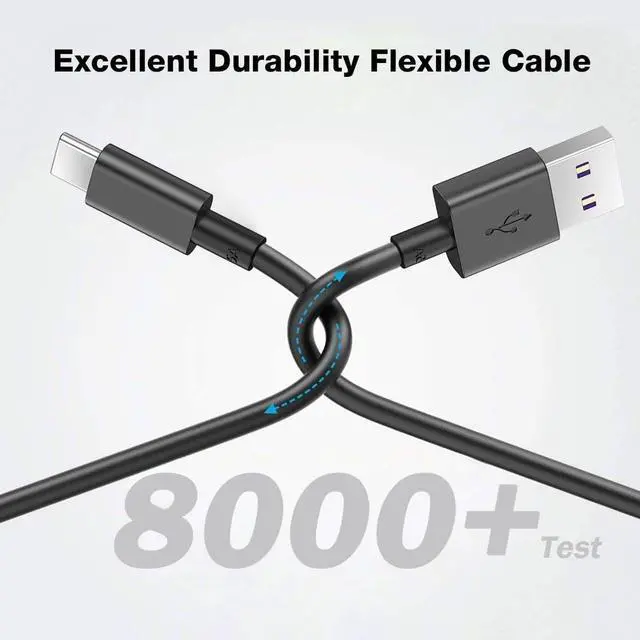 Alt view image 3 of 7 - USB C Fast Charger for New Jitterbug Flip 2 and New Jitterbug Lively Smart 3, TCL Flip Pro, Sonim XP3 Plus XP8 Phone Charging Cable Cord (5Ft)