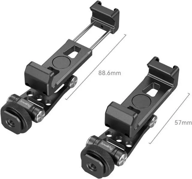 Alt view image 3 of 7 - SMALLRIG Universal Phone Tripod Mount, Metal Cell Phone Mount with Cold Shoe Mount and M4 Screws for DJI RS 4 Mini/Pro, Free Adjustment Phone Mount Adapter for iPhone 16 15, for Samsung Galaxy- 4301