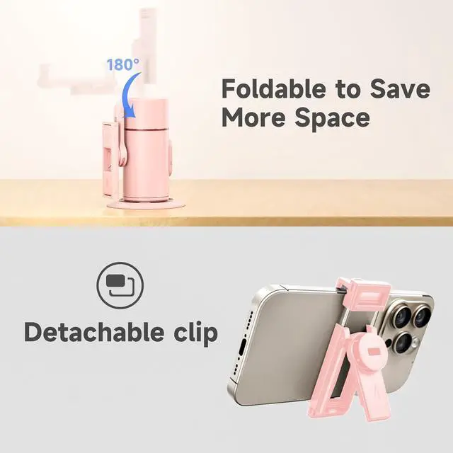 Alt view image 6 of 7 - Auto Face Tracking Tripod - 360° Rotation Auto Tracking Phone Holder,No App, Phone Camera Mount with Remote and Gesture Control, Rechargeable Smart Shooting Holder for Video Recording