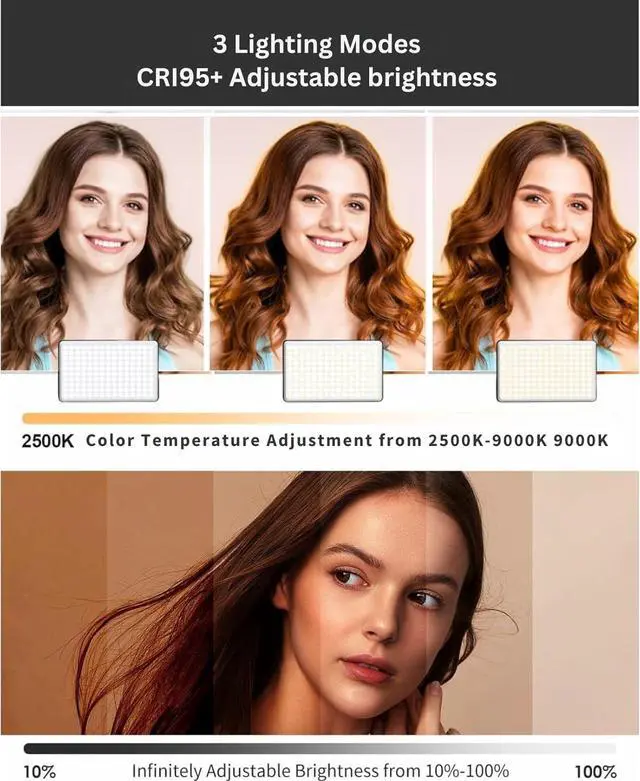 Alt view image 4 of 7 - Phone Light, Selfie Light for iPhone/Camera, 3000mAh Rechargeable, 3 Lighting Modes, Clip-On for Photography/TikTok/Vlog/Video