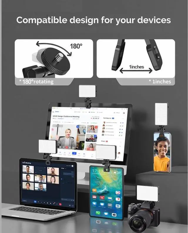 Alt view image 5 of 7 - Phone Light, Selfie Light for iPhone/Camera, 3000mAh Rechargeable, 3 Lighting Modes, Clip-On for Photography/TikTok/Vlog/Video
