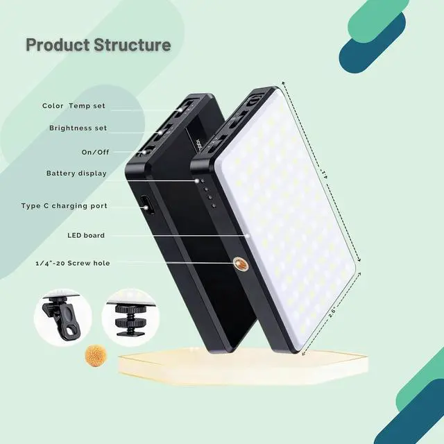 Alt view image 6 of 7 - Phone Light, Selfie Light for iPhone/Camera, 3000mAh Rechargeable, 3 Lighting Modes, Clip-On for Photography/TikTok/Vlog/Video