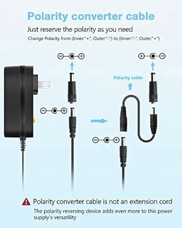 Alt view image 4 of 7 - Aclorol Universal Power Adapter 30W 12V 9V 7.5V 6V 5V 4.5V 3V Adjustable Variable Power Supply AC/DC Adapter Converter Switching 100V-240V AC to DC 3V-12V with Polarity Converter & 14 Tips