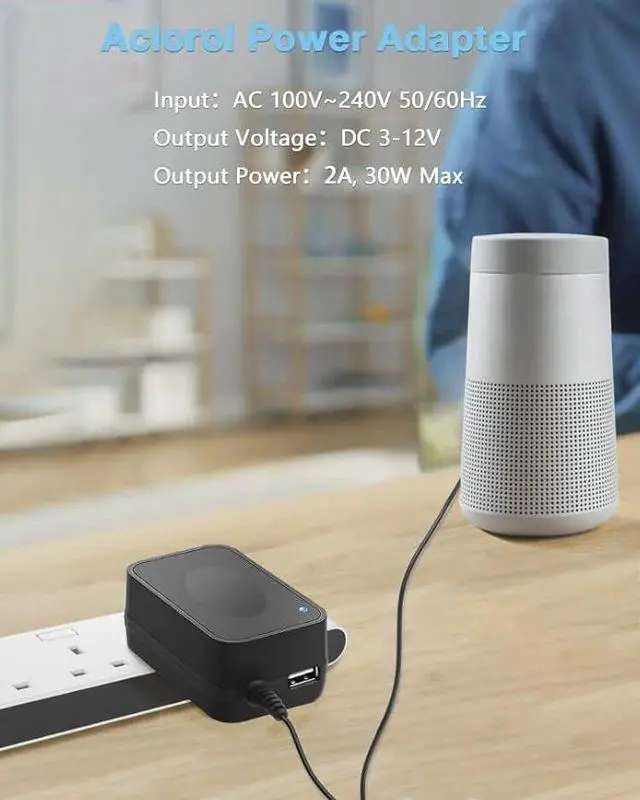 Alt view image 6 of 7 - Aclorol Universal Power Adapter 30W 12V 9V 7.5V 6V 5V 4.5V 3V Adjustable Variable Power Supply AC/DC Adapter Converter Switching 100V-240V AC to DC 3V-12V with Polarity Converter & 14 Tips