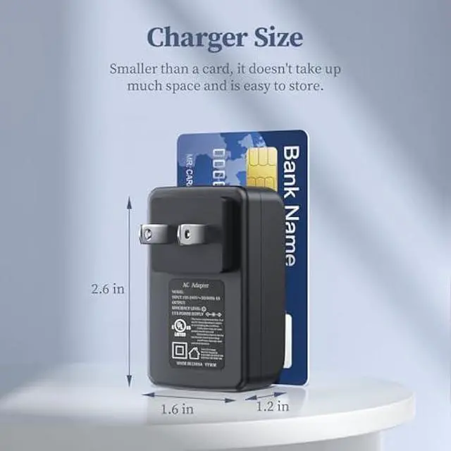 Alt view image 6 of 7 - 5V 1A Power Supply 5 Volt Charger 1000mA 5W Max Regulated Switching AC to DC Cord Adapter with 10 Replacement Connector 100V - 240V Input Adaptor US Wall Plug Certified by UL