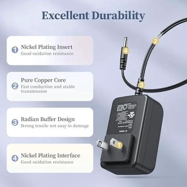 Alt view image 5 of 7 - 5V 1A Power Supply 5 Volt Charger 1000mA 5W Max Regulated Switching AC to DC Cord Adapter with 10 Replacement Connector 100V - 240V Input Adaptor US Wall Plug Certified by UL