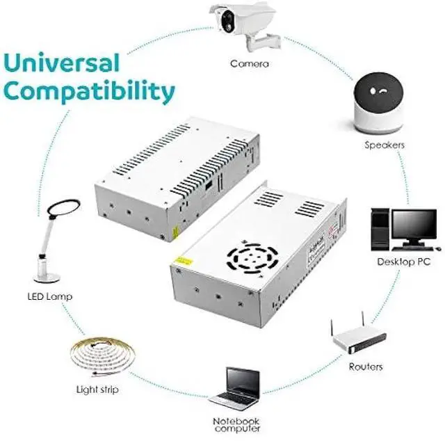 Alt view image 6 of 7 - Aclorol 36V 10A 360W Switching Convert Power Supply Universal Regulated AC Adapter for LED Strip Pixel Lights CCTV Camera Security System radio Computer Project