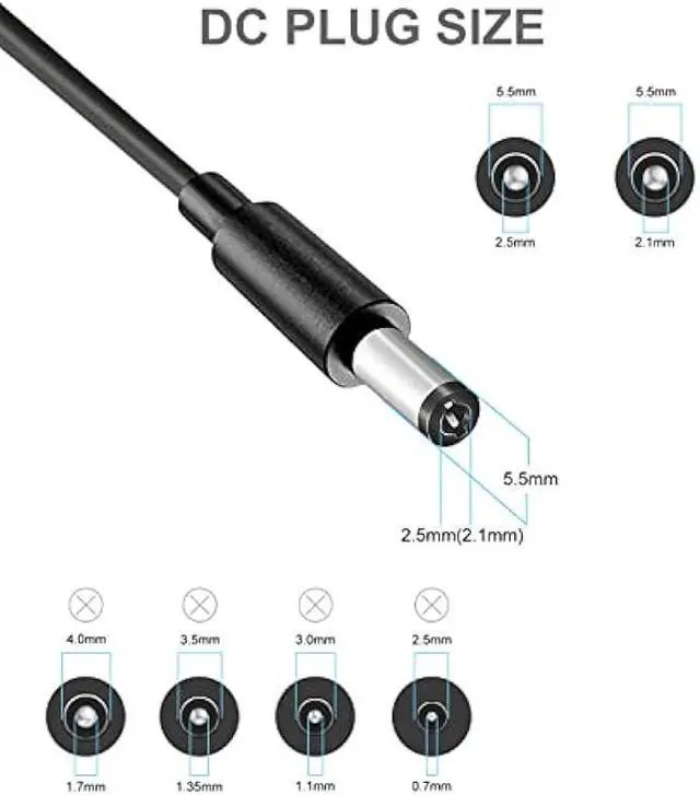 Alt view image 3 of 6 - 12V 2A Power Adapter AC Power Supply Cord 12 Volts 2 Amps Regulated Switching Charger with 8 Interchangeable DC Plug for 2000mA 1500mA 1000mA 900mA 850mA 800mA 700mA 600mA 500mA Equipment