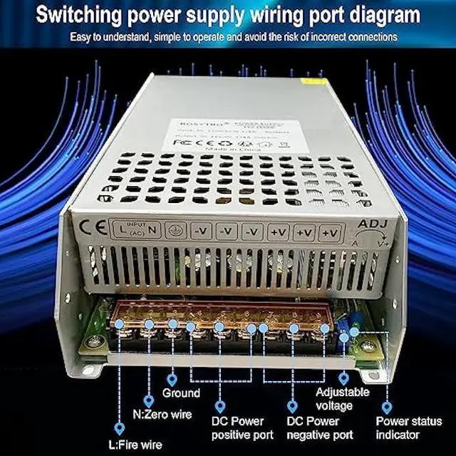 Alt view image 5 of 5 - DC 24V 41.6A 1000W Switching Power Supply SMPS AC 110V / 220V-DC 24V Transformer Adapter, for Medical Equipment,CNC,Computer Project of Industrial Power Supplies
