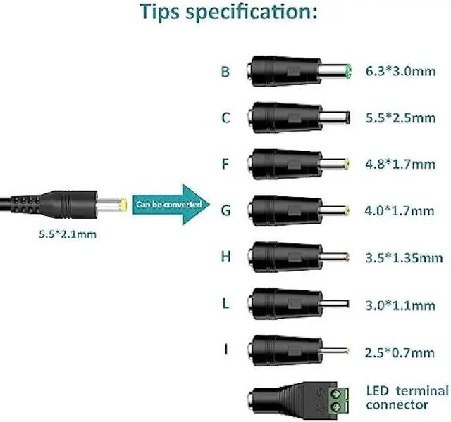 Alt view image 2 of 7 - 24V 3A Power Supply 72W AC Adapter DC 24V Power Cord Charger for LED Strip Lights Ride On Toys Massage Gun 24 Volt 3 Amp 2A 1.5A 1A 0.75A 0.7A 0.65A 0.6A 0.5A 700mA 650mA 600mA 500mA