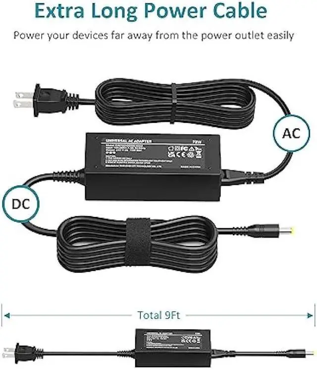 Alt view image 3 of 7 - 24V 3A Power Supply 72W AC Adapter DC 24V Power Cord Charger for LED Strip Lights Ride On Toys Massage Gun 24 Volt 3 Amp 2A 1.5A 1A 0.75A 0.7A 0.65A 0.6A 0.5A 700mA 650mA 600mA 500mA