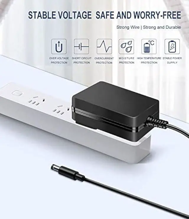 Alt view image 4 of 6 - 12V 2A Power Adapter AC Power Supply Cord 12 Volts 2 Amps Regulated Switching Charger with 8 Interchangeable DC Plug for 2000mA 1500mA 1000mA 900mA 850mA 800mA 700mA 600mA 500mA Equipment