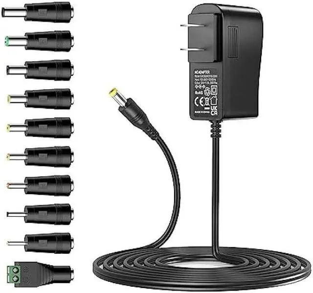 Main image of 24V 1.5A Power Supply 36W AC Adapter DC 24V Power Cord Charger for LED Strip Lights Ride On Toys Massage Gun 24 Volt 1.5 Amp 1 Amp 1A 0.75A 0.7A 0.65A 0.6A 0.5A 700mA 650mA 600mA 500mA