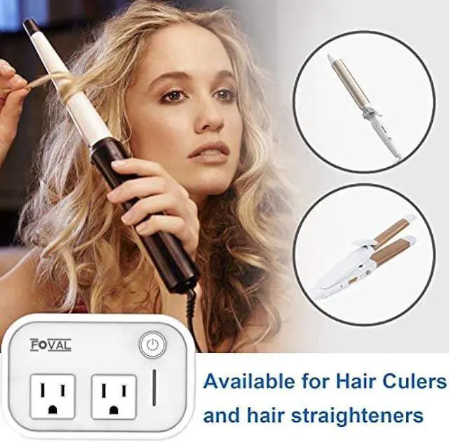 Alt view image 2 of 6 - FOVAL Power Step Down 220V to 110V Travel Voltage Converter International Power Adapter for Hair Straightener/Curling Iron with 4-Port USB Charging US/UK/AU/IT/EU Universal Plug Adapter White
