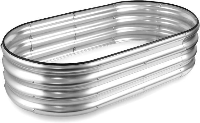 Main image of JERIA Raised Garden Bed,Galvanized Raised 4×2×1ft Planter Boxes Outdoor with Easy Assembly, Large Garden Bed for Vegetables, Fruits, Flowers