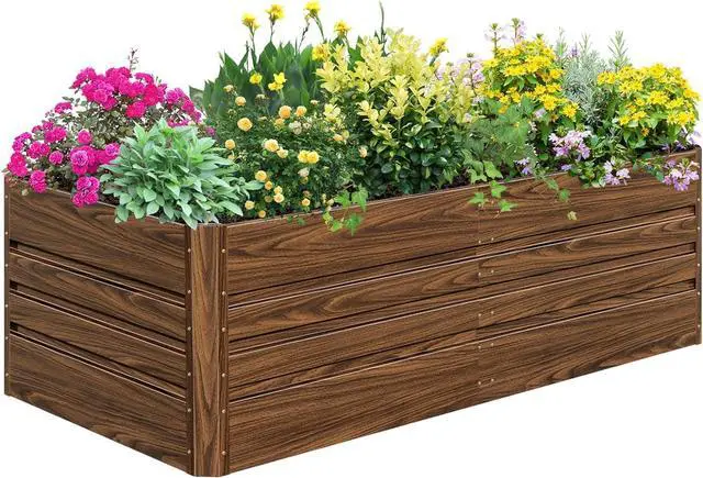 Main image of SnugNiture Galvanized Raised Garden Bed 8x4x2FT Outdoor Large Metal Planter Box Steel Kit for Planting Vegetables, Flowers