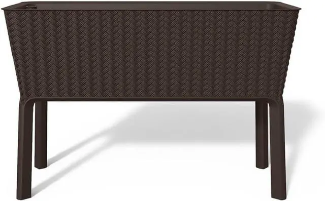 Main image of Keter Splendor 31.7 Gallon Raised Garden Bed with Self Watering Planter Box and Drainage Plug-Perfect for Growing Fresh Vegetables, Flowers and Herbs, Brown
