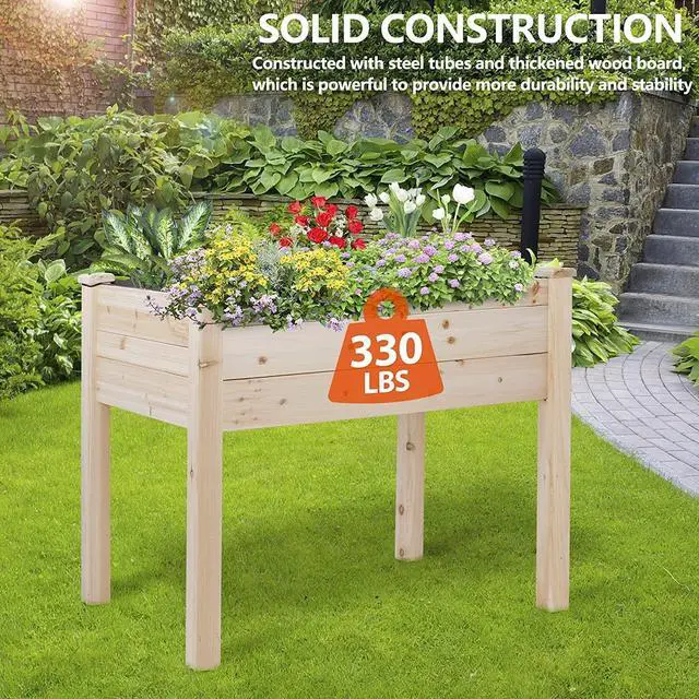 Alt view image 6 of 6 - Elevated Wood Gardening Bed with Green House Cover - 36L x24W x 66H - Backyard Expressions