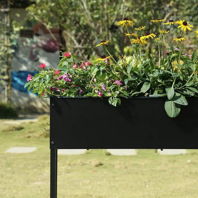Alt view image 2 of 7 - MIXC Metal Raised Garden Beds with Legs, Elevated Planter Boxes Outdoor Raised for Gardening, Large Planter Box for Vegetable Flower Herb