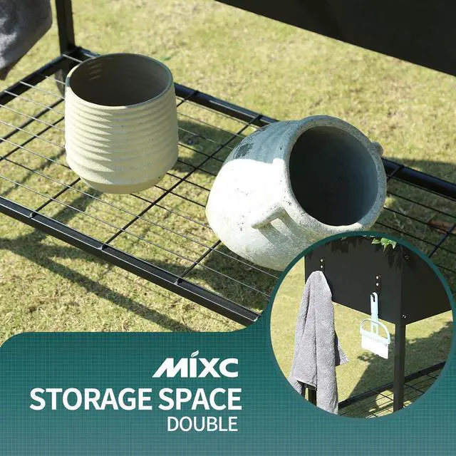 Alt view image 5 of 7 - MIXC Metal Raised Garden Beds with Legs, Elevated Planter Boxes Outdoor Raised for Gardening, Large Planter Box for Vegetable Flower Herb