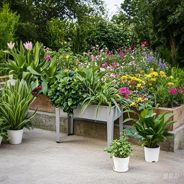 Alt view image 2 of 7 - Raised Garden Bed, Garden Raised Planter Box with Legs, Galvanized Garden Planter for Herbs and Vegetables (24" Grey)