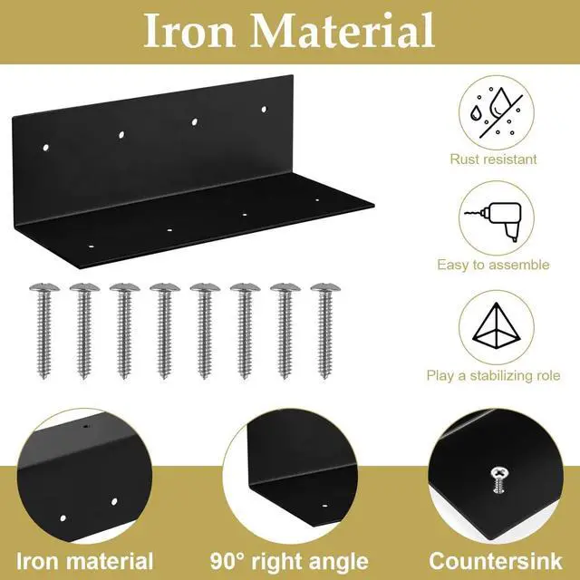 Alt view image 3 of 6 - Set of 4 Raised Garden Bed Corner Brackets for Elevated Beds, Compatible with 10-12 Inch Garden Bed Heights DIY Flower or Vegetable Garden
