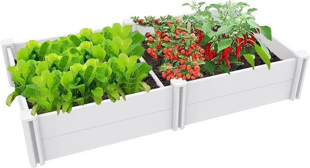 Main image of 6' x 3' Vinyl Raised Garden Bed Screwless Planter Box for Gardening, Whelping Pen and More