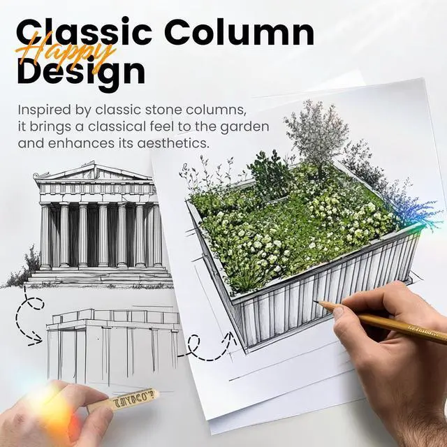 Alt view image 4 of 7 - KING BIRD Raised Garden Bed 68"x 36"x 12" Galvanized Steel Metal Outdoor Garden Planter Box Kit with 2 Pairs of Gloves (Dark Grey)