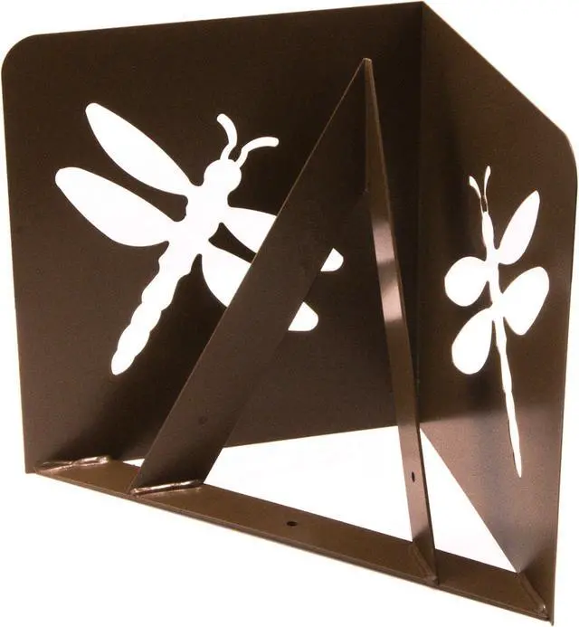Alt view image 3 of 7 - Garden Bloom 11023BL Bloom Dragonfly Instabrace Garden Flower Raised Bed Corners, 9.5", Brown
